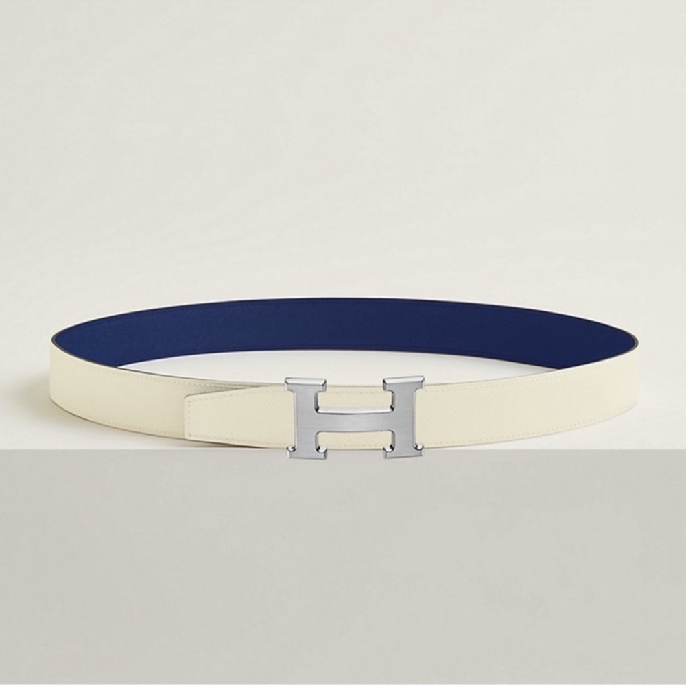 Hermes Silver Metal H double sided
